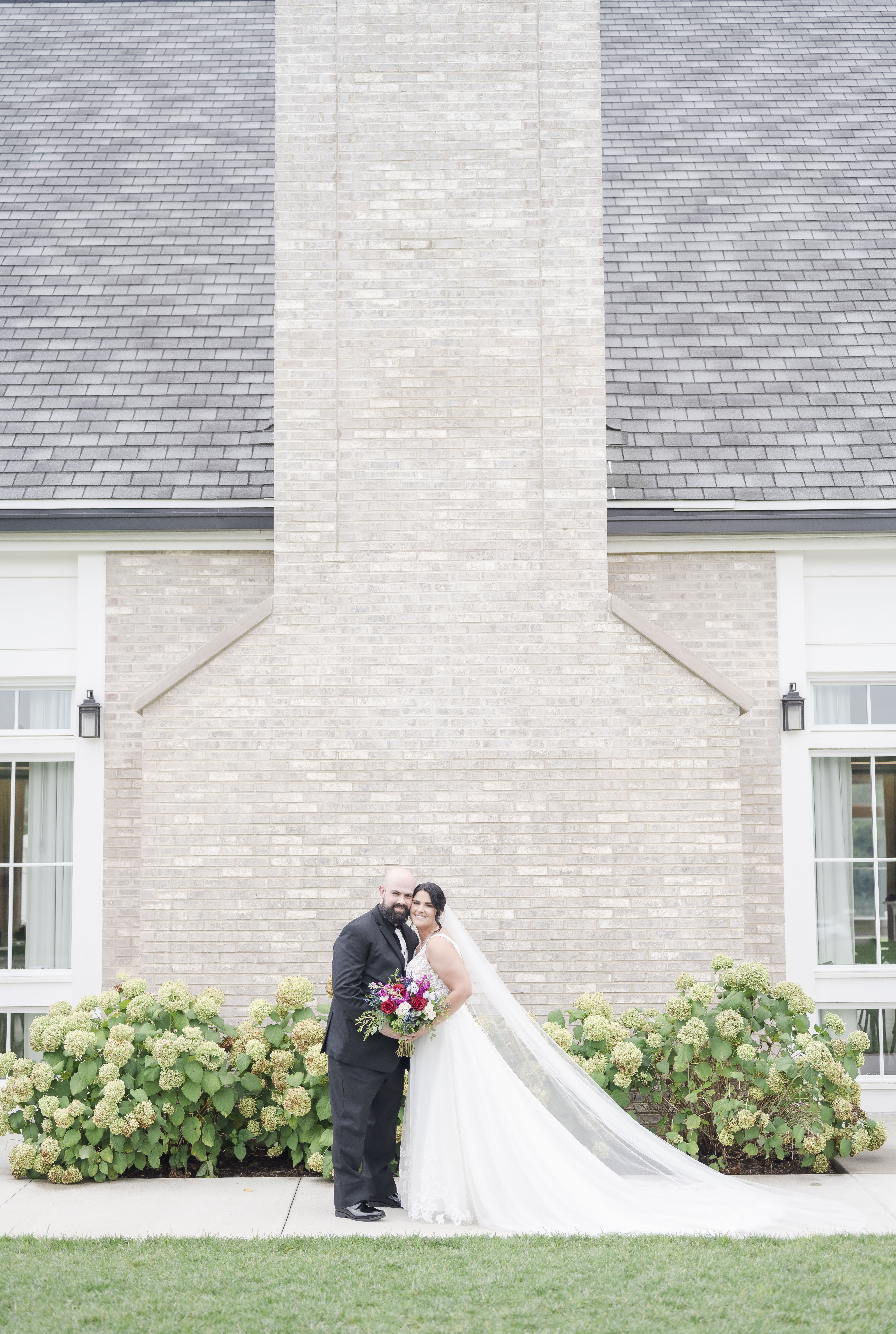 Bride and Groom Wedding Photo at Iron and Ember in Carmel Indiana