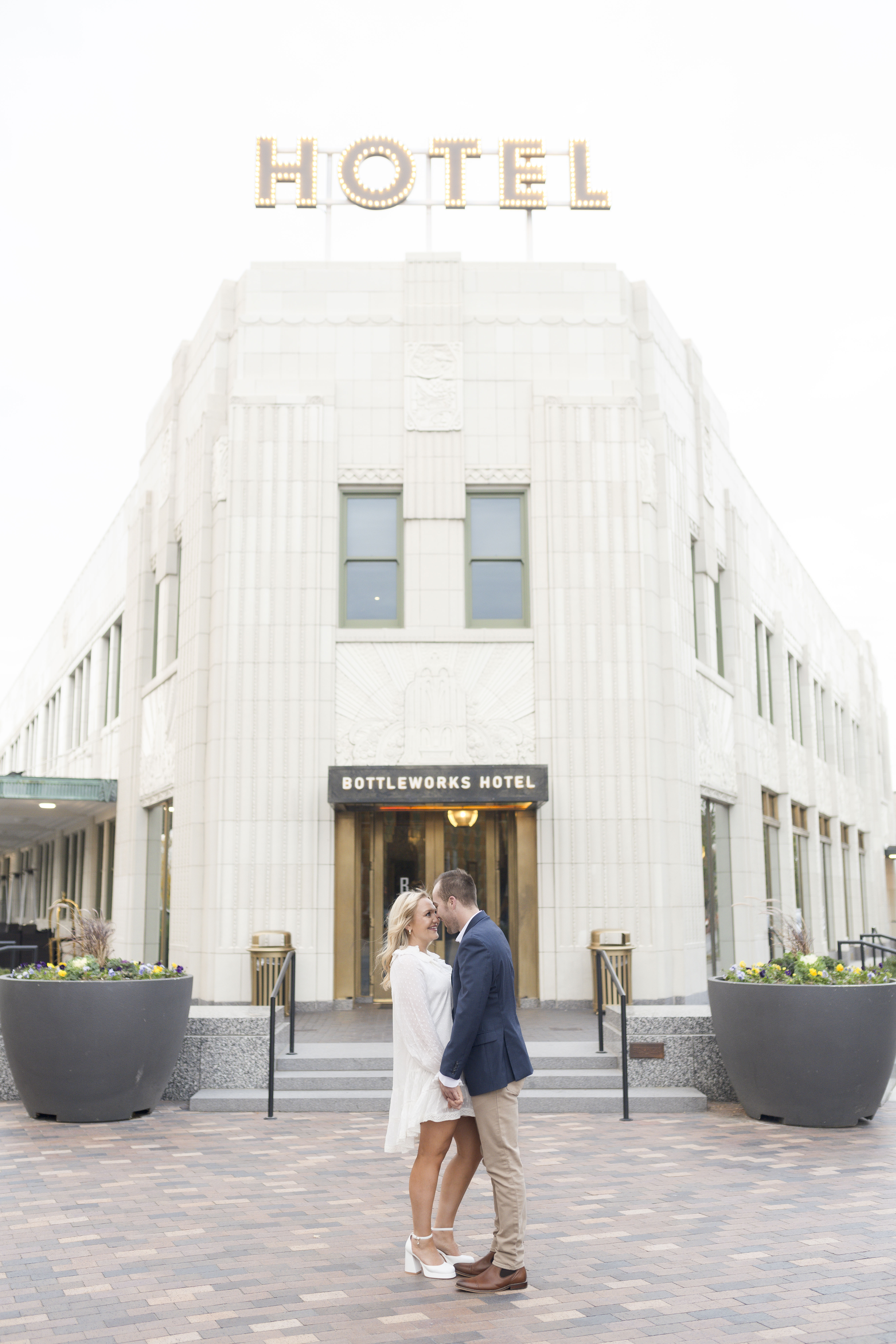 Engagement Session at Bottleworks Hotel in Downtown Indianapolis