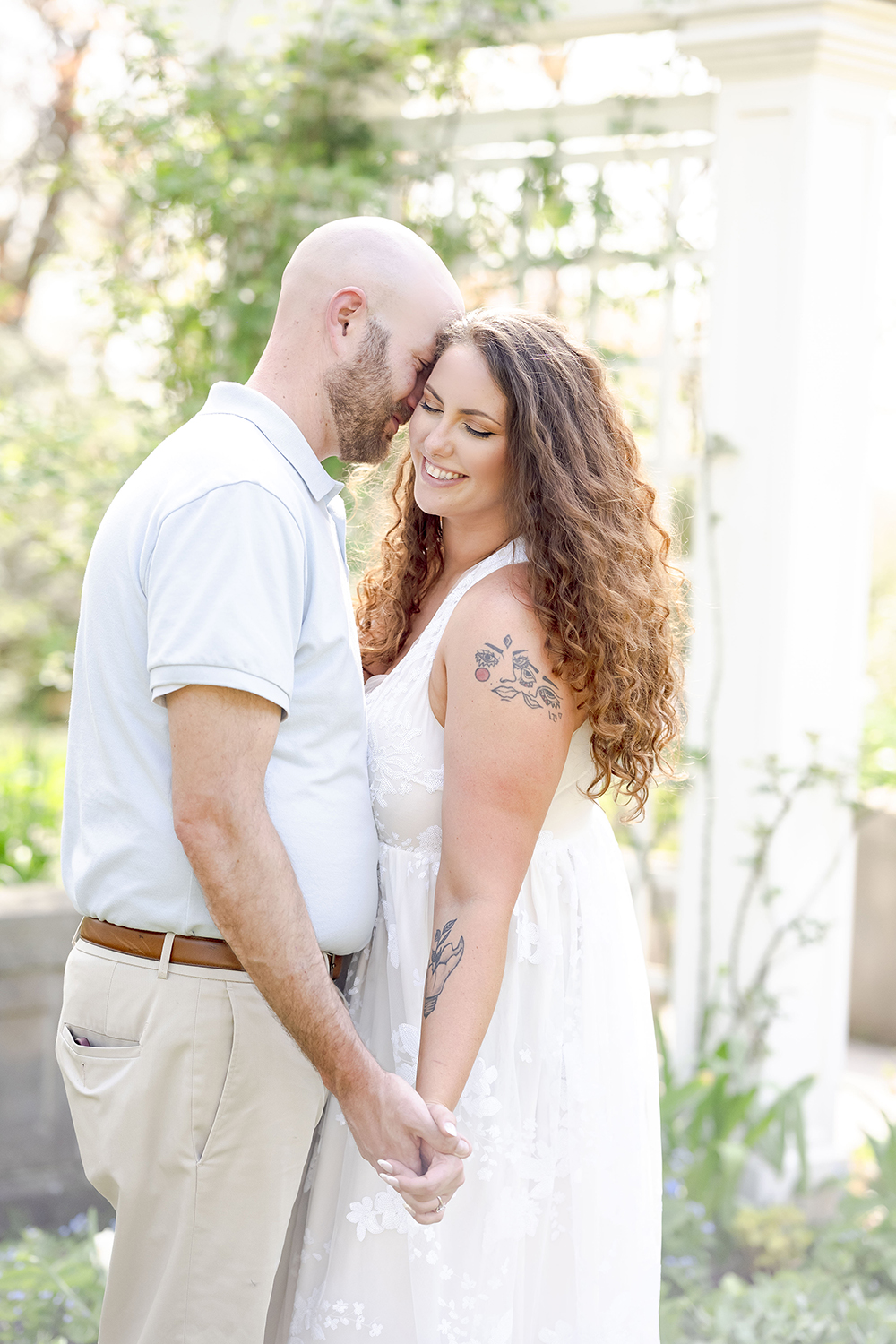 A Spring engagement session at Newfields with tulips in bloom