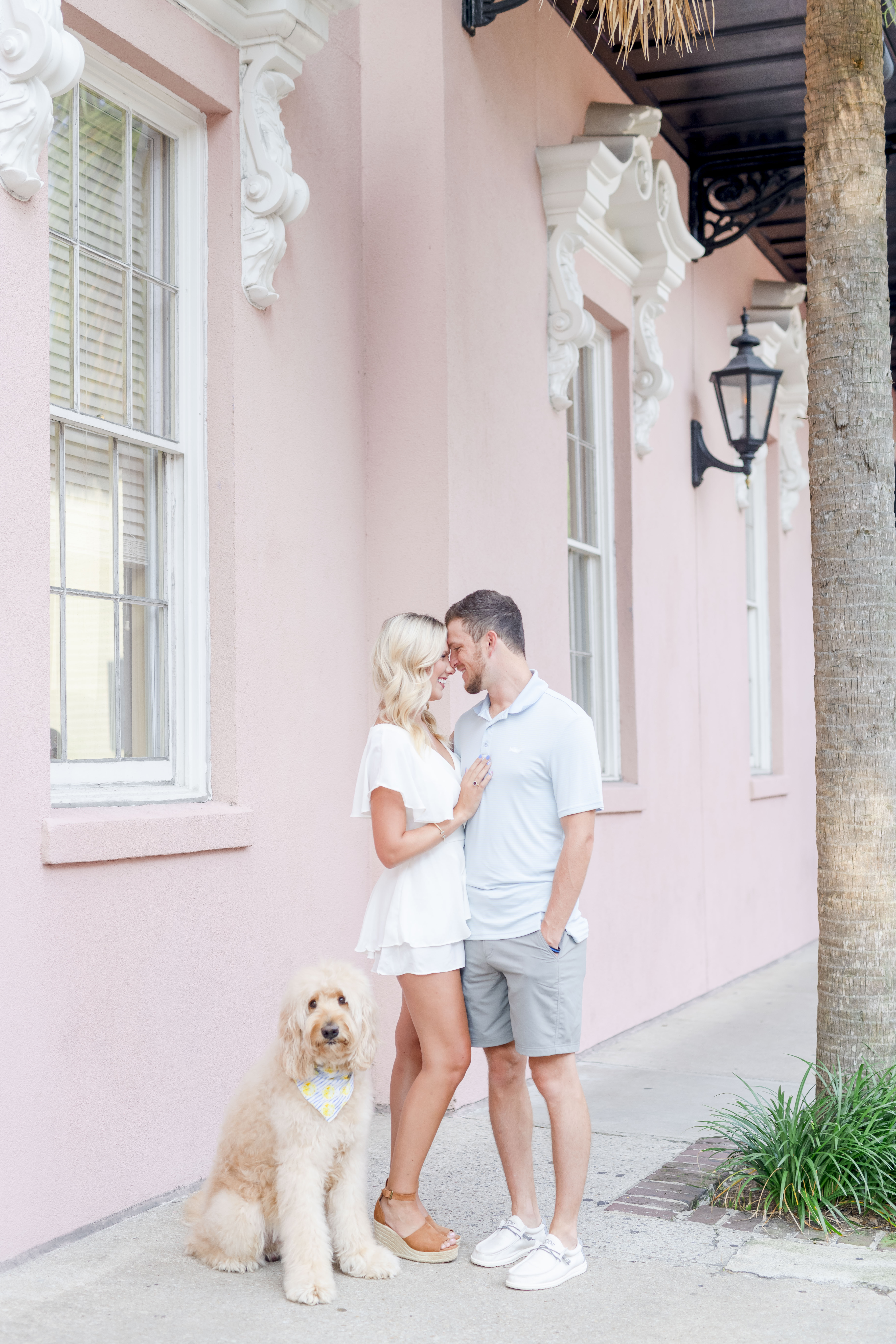 Charleston Engagement Session with a Dog