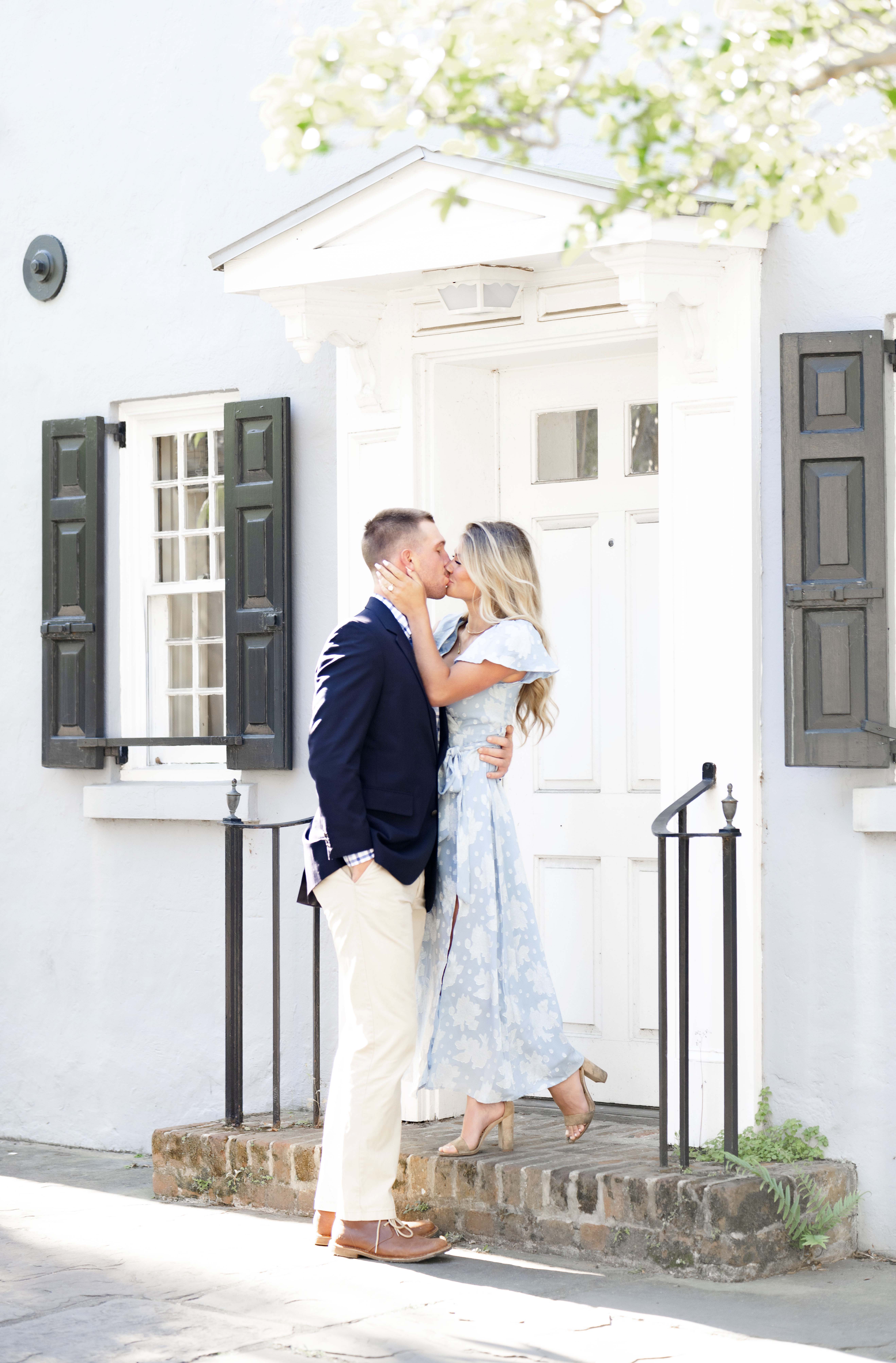 Charleston Engagement Session at Sunrise on Chalmers Street
